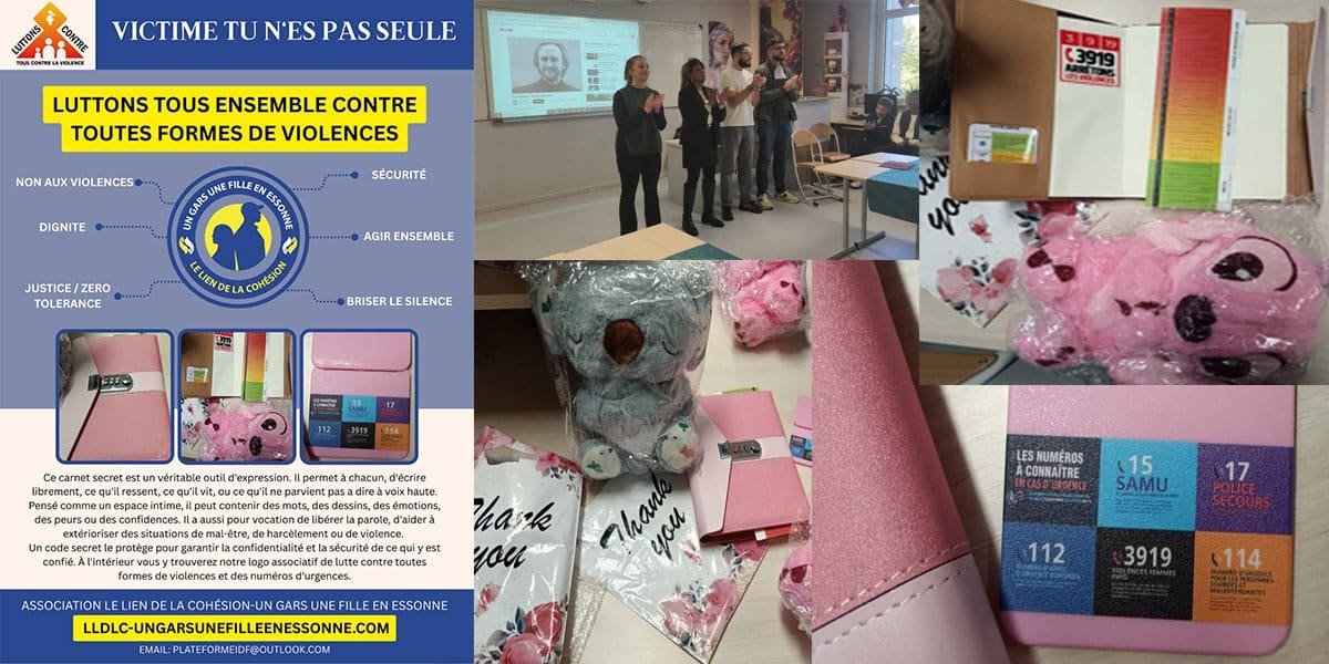 Remise des journeaux intimes et des peluches anti stress