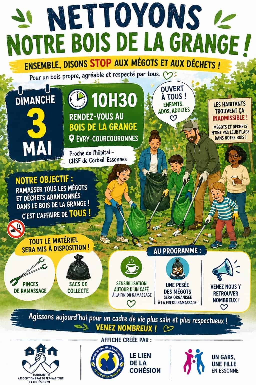 Nettoyons le bois de la Grange